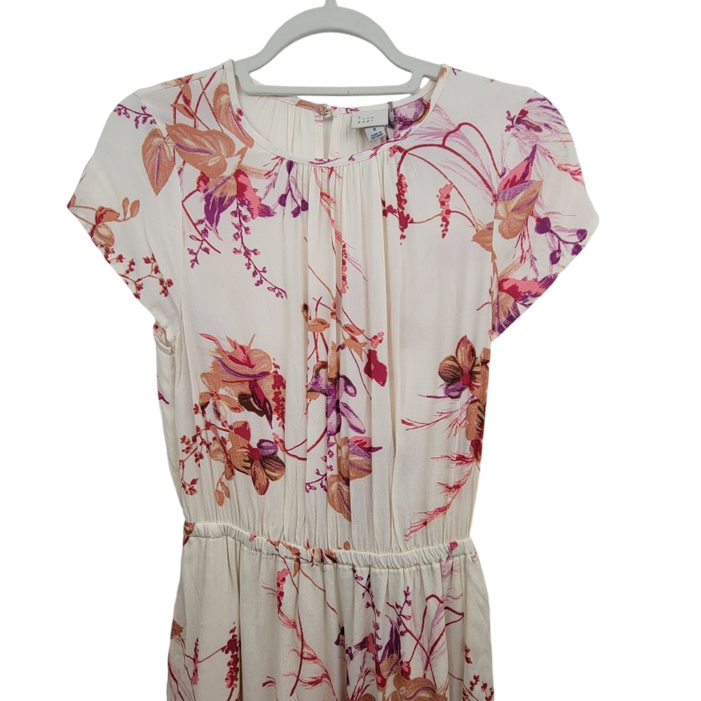 A New Day Cream Floral Dress Size Small - Picture 4 of 6